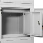vidaXL Ντουλάπα Γραφείου Ανοιχτό Γκρι 90 x 40 x 180 εκ. Ατσάλινη