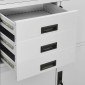 vidaXL Ντουλάπα Γραφείου Ανοιχτό Γκρι 90 x 40 x 180 εκ. Ατσάλινη
