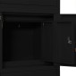 vidaXL Ντουλάπα Γραφείου Μαύρη 90 x 40 x 180 εκ. Ατσάλινη