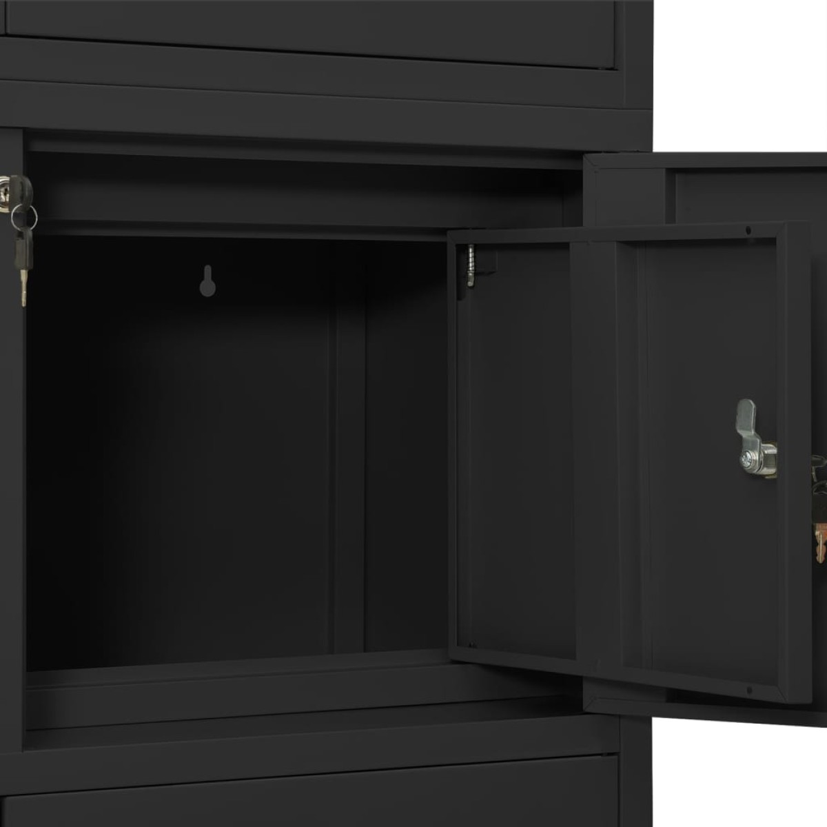 vidaXL Ντουλάπα Γραφείου Ανθρακί 90 x 40 x 180 εκ. Ατσάλινη