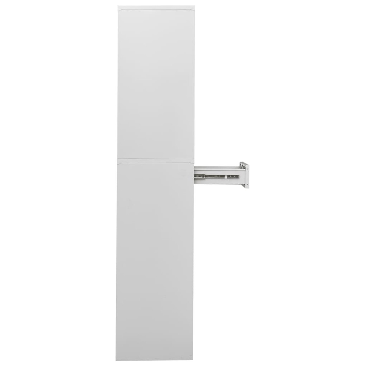 vidaXL Ντουλάπα Γραφείου Ανοιχτό Γκρι 90 x 40 x 180 εκ. Ατσάλινη