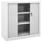 vidaXL Ντουλάπι με Συρόμενη Πόρτα Γκρι 90 x 40 x 90 εκ. Ατσάλινο