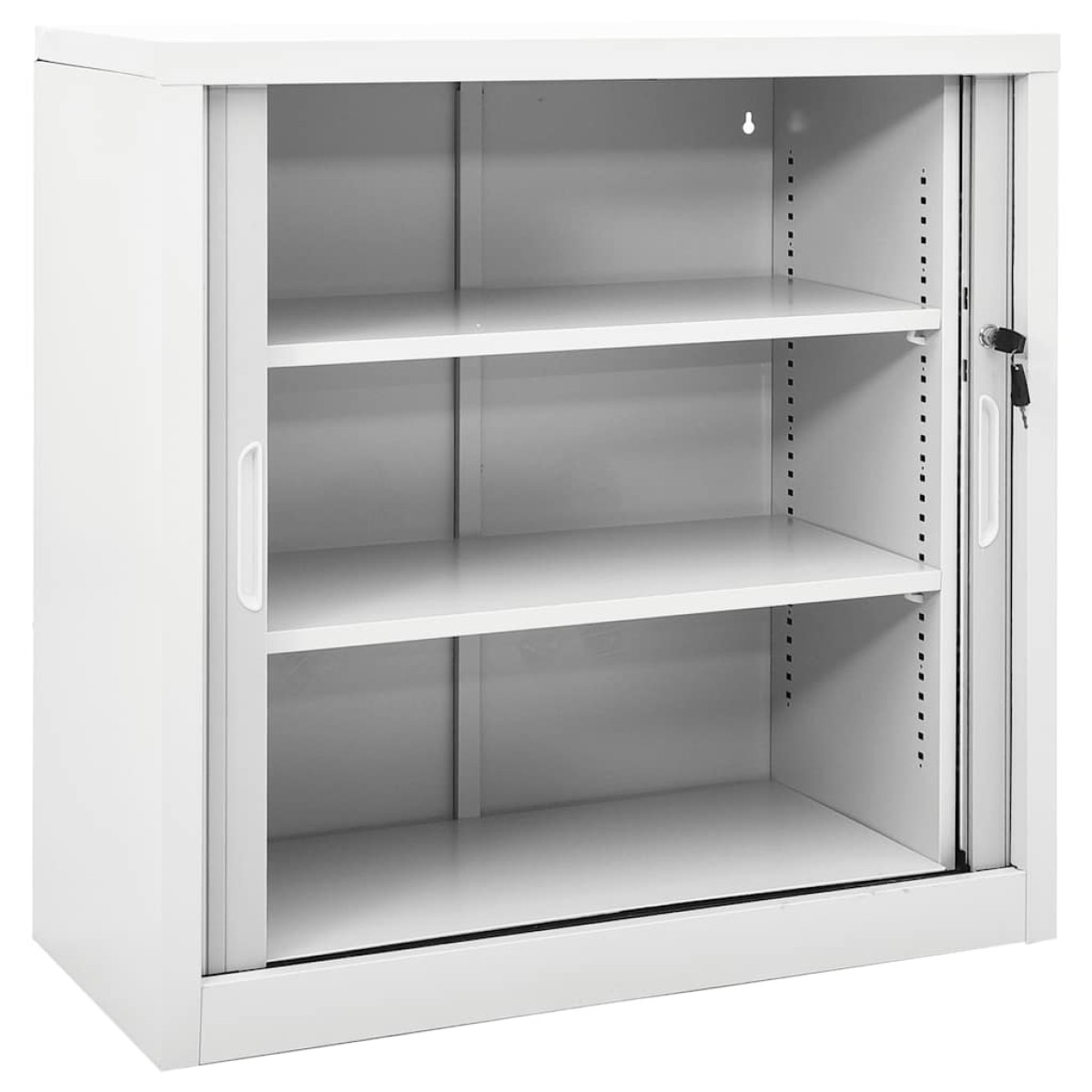 vidaXL Ντουλάπι με Συρόμενη Πόρτα Γκρι 90 x 40 x 90 εκ. Ατσάλινο