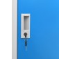 vidaXL Φοριαμός Ανοιχτό Γκρι / Μπλε 90 x 45 x 92,5 εκ. Ατσάλινος