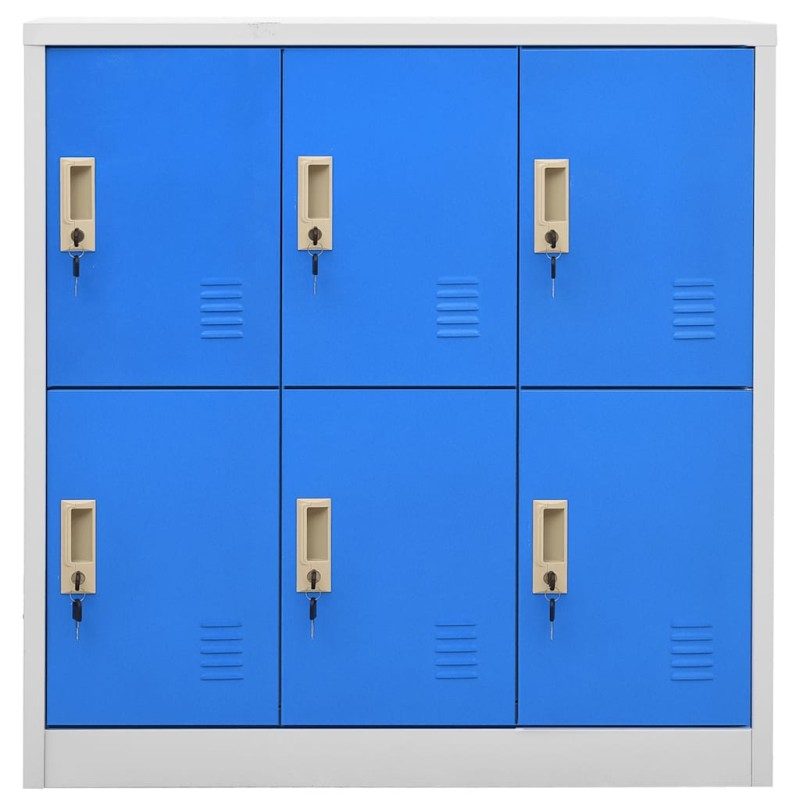 vidaXL Φοριαμός Ανοιχτό Γκρι / Μπλε 90 x 45 x 92,5 εκ. Ατσάλινος