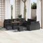 vidaXL Σετ Καναπέ Κήπου με μαξιλάρι 13 pcs Μαύρο Πολυ ράταν