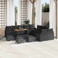 vidaXL Σετ Καναπέ Κήπου με μαξιλάρι 13 pcs Μαύρο Πολυ ράταν