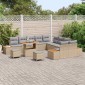 vidaXL Σετ Καναπέ Κήπου 13 τμχ. 12-Αριθμός καθισμάτων Μπεζ Πολυ ράταν