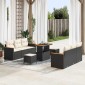 vidaXL Σετ Καναπέ Κήπου 11 τμχ. 10-Αριθμός καθισμάτων Μαύρο και Κρέμα