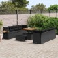 vidaXL Σετ Καναπέ Κήπου 12 τμχ. 12-Αριθμός καθισμάτων Μαύρο