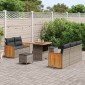 vidaXL Σετ Καναπέ Κήπου 10 τμχ. 7-Αριθμός καθισμάτων Γκρι