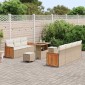 vidaXL Σετ Καναπέ Κήπου 13 τμχ. 9-Αριθμός καθισμάτων Μπεζ και Κρέμα