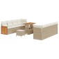 vidaXL Σετ Καναπέ Κήπου 12 pcs Μπεζ και Κρέμα συνθετικό ρατάν
