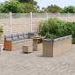 vidaXL Σετ Καναπέ Κήπου 12 pcs Μπέζ και Ανοιχτό Γκρι συνθετικό ρατάν