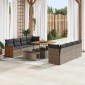 vidaXL Σετ Καναπέ Κήπου Γκρι 231 x 224 x 85 εκ συνθετικό ρατάν