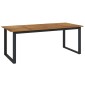 vidaXL Σέτ φαγητού για κήπο 7 τμχ. Μαύρο Στερεό Ξύλο Ακακίας