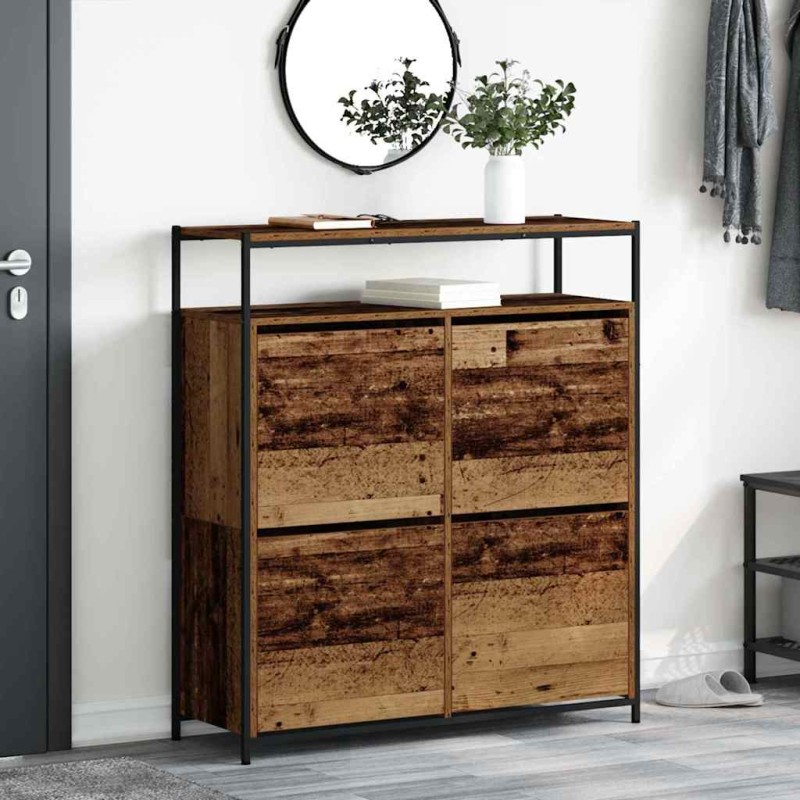 vidaXL Ντουλάπα Παπουτσιών 100 x 34 x 112 εκ Επεξεργασμένο Ξύλο