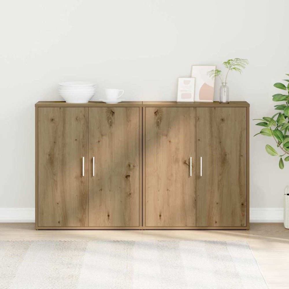 vidaXL Πλαϊνό γραφείο 2 τμχ. Artisan Oak 60 x 31 x 70 εκ