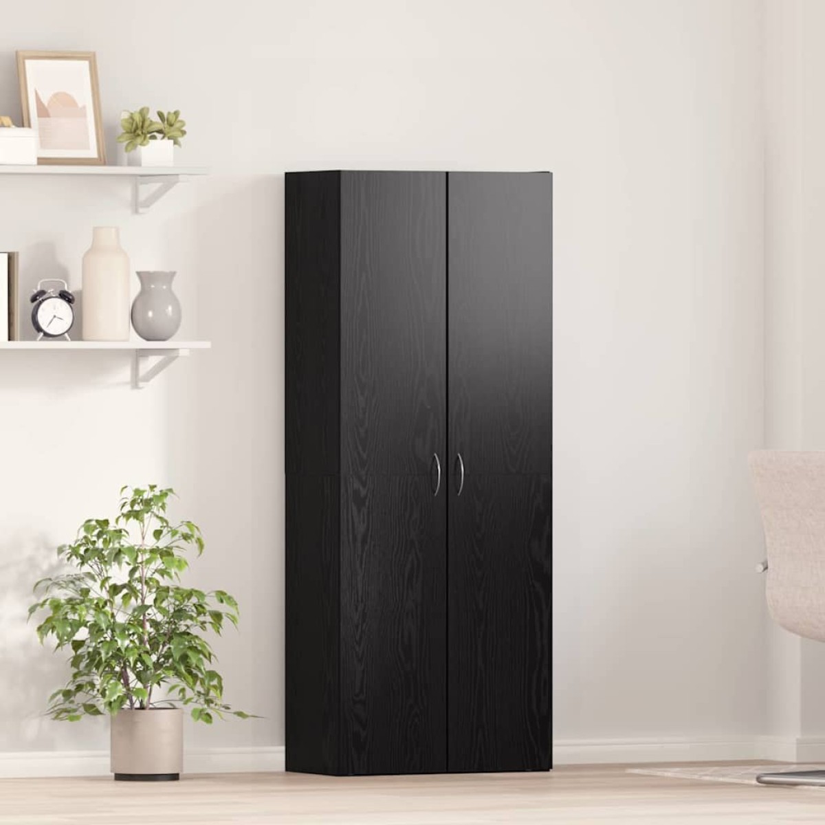 vidaXL Γραφείο Ντουλάπι Μαύρη Οξυά 60 x 32 x 152,5 εκ