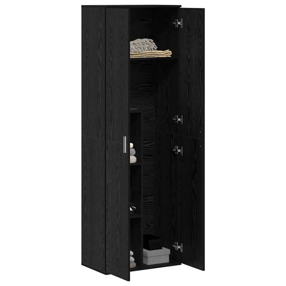 vidaXL Highboard 60 x 35 x 180 εκατοστά Επεξεργασμένο Ξύλο Μαύρη δρυς