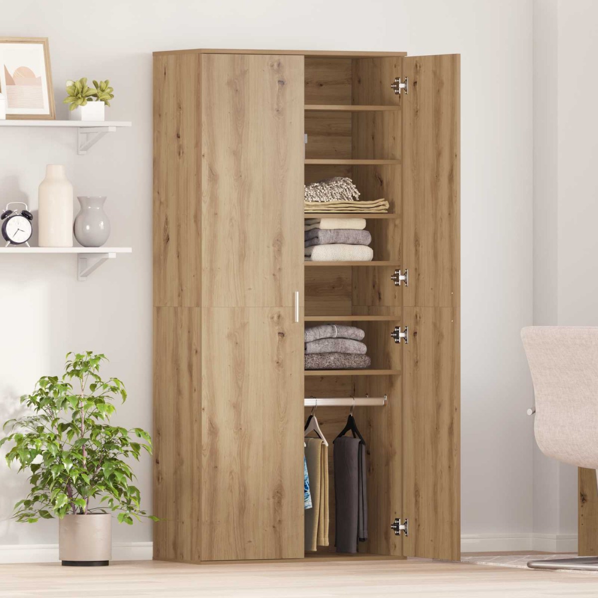 vidaXL Γραφείο 80 x 39 x 178 εκ Επεξεργασμένο Ξύλο artisan δρυς