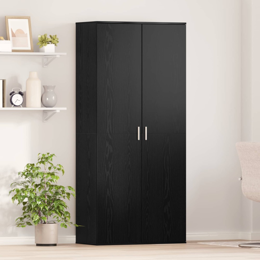 vidaXL Γραφείο 80 x 39 x 178 εκ Επεξεργασμένο Ξύλο Μαύρη δρυς