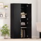 vidaXL Γραφείο 80 x 39 x 178 εκ Επεξεργασμένο Ξύλο Μαύρη δρυς