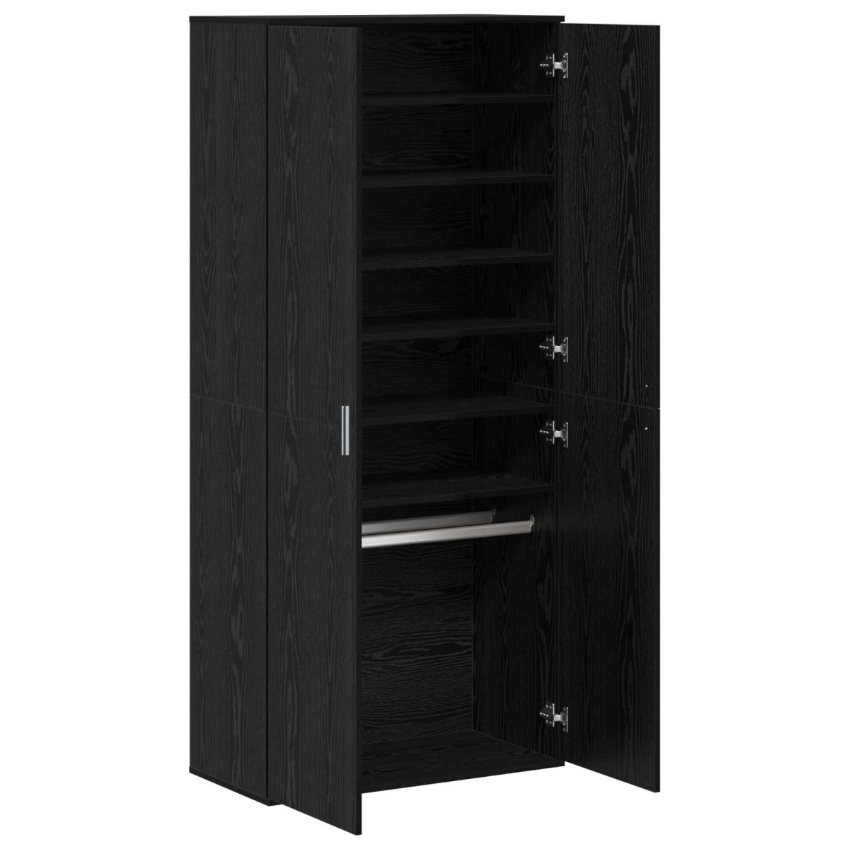 vidaXL Γραφείο 80 x 39 x 178 εκ Επεξεργασμένο Ξύλο Μαύρη δρυς