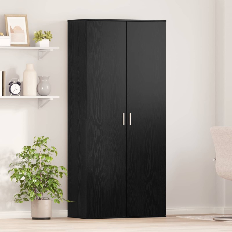 vidaXL Γραφείο 80 x 39 x 178 εκ Επεξεργασμένο Ξύλο Μαύρη δρυς