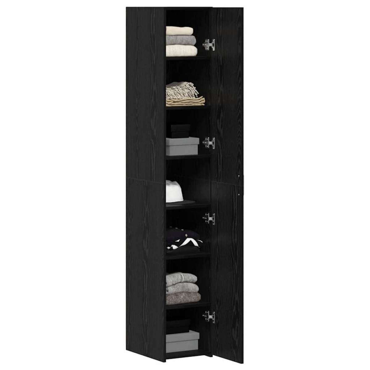 vidaXL Highboard Μαύρη Οξυά 30 x 42,5 x 185 εκ