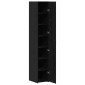vidaXL Highboard Μαύρη Οξυά 30 x 42,5 x 185 εκ