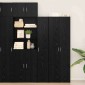 vidaXL Highboard Μαύρη Οξυά 30 x 42,5 x 185 εκ