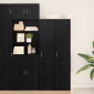 vidaXL Highboard Μαύρη Οξυά 40 x 42,5 x 185 εκ.