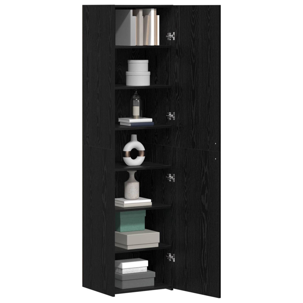 vidaXL Highboard Μαύρη Οξυά 45 x 42,5 x 185 εκ.