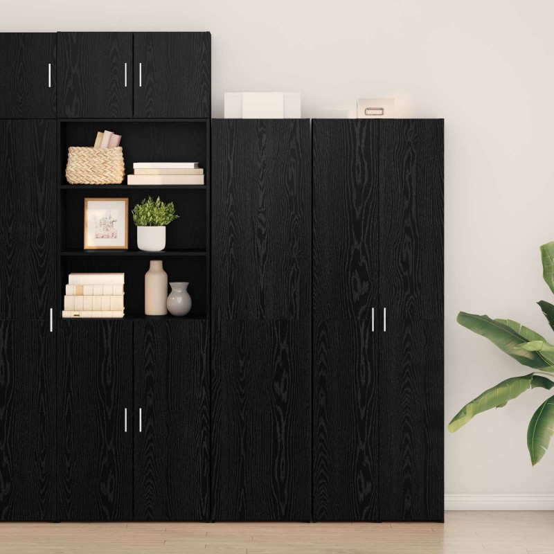vidaXL Highboard Μαύρη Οξυά 45 x 42,5 x 185 εκ.