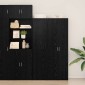 vidaXL Highboard Μαύρη Οξυά 45 x 42,5 x 185 εκ.