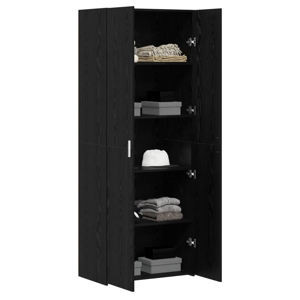 vidaXL Highboard Μαύρη Οξυά 70 x 42,5 x 185 εκ