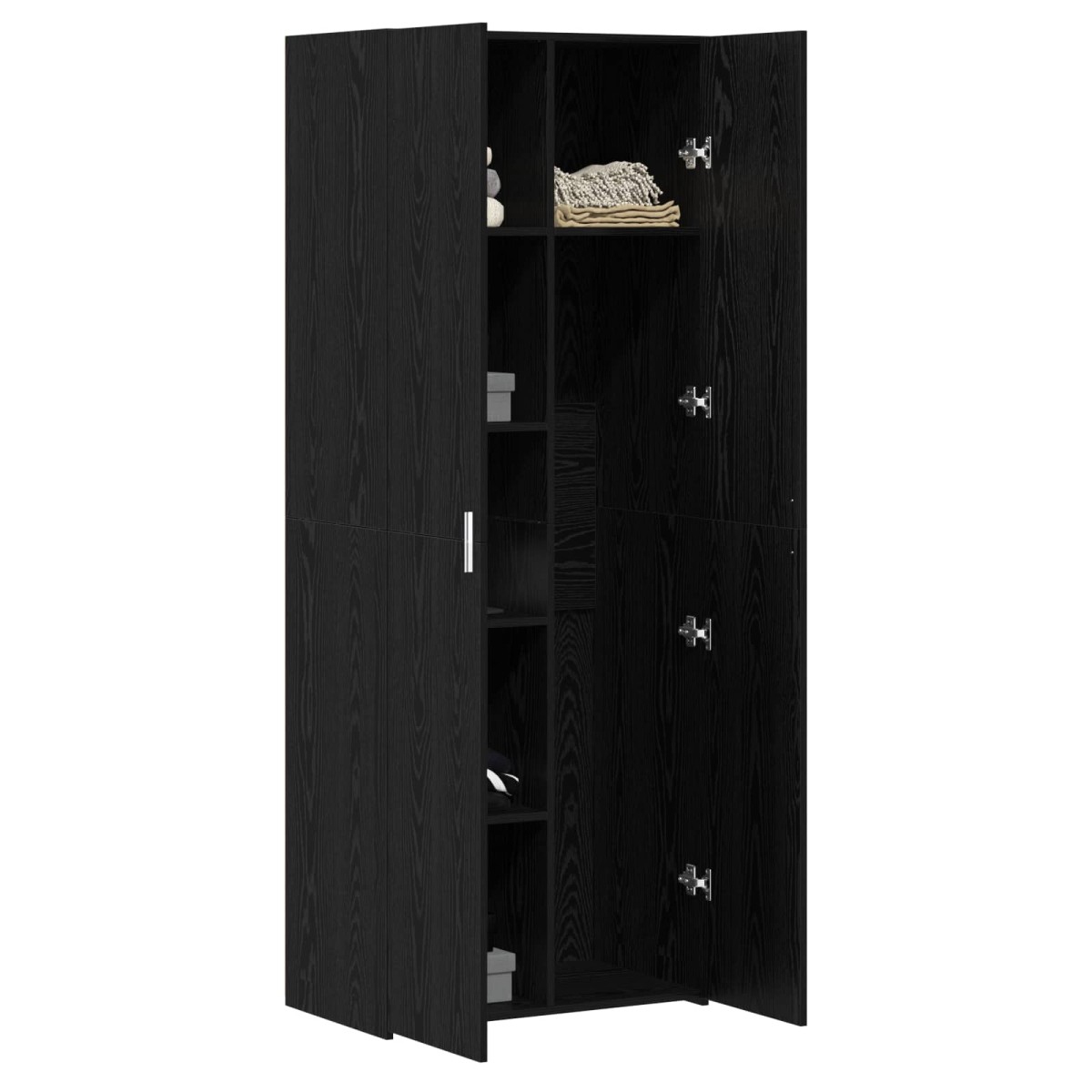 vidaXL Highboard Μαύρη Οξυά 70 x 42,5 x 185 εκ