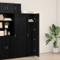 vidaXL Highboard Μαύρη Οξυά 70 x 42,5 x 185 εκ