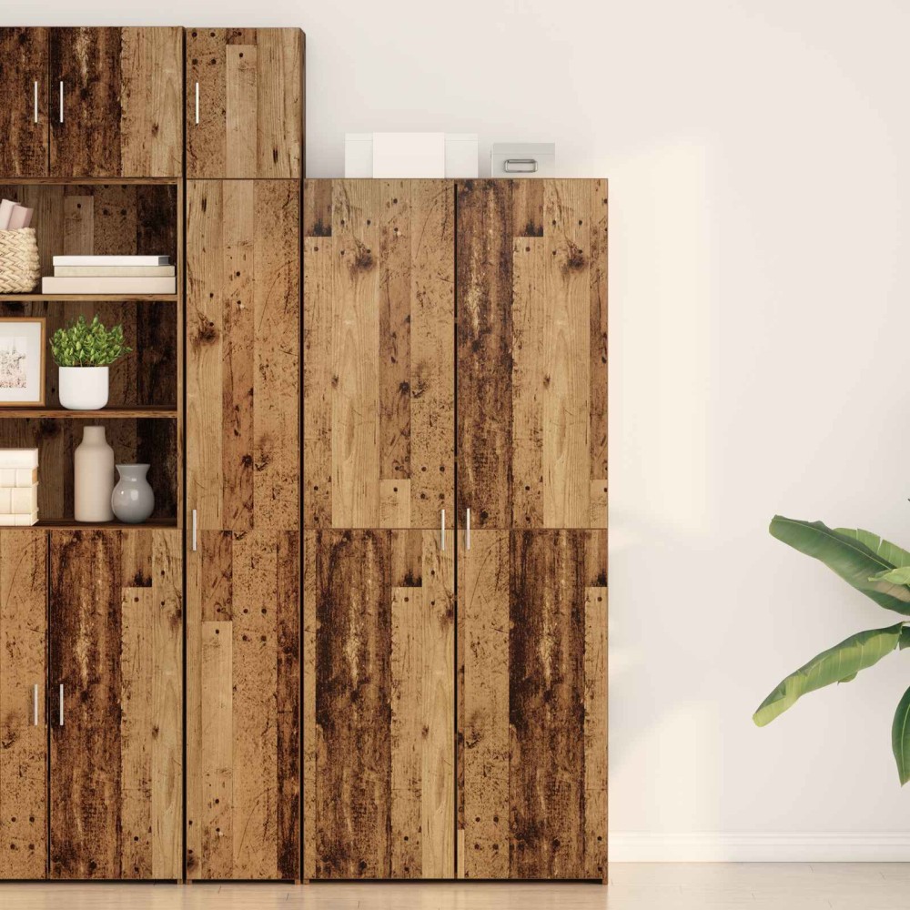 vidaXL Highboard Παλιό ξύλο 80 x 42 x 185 εκ