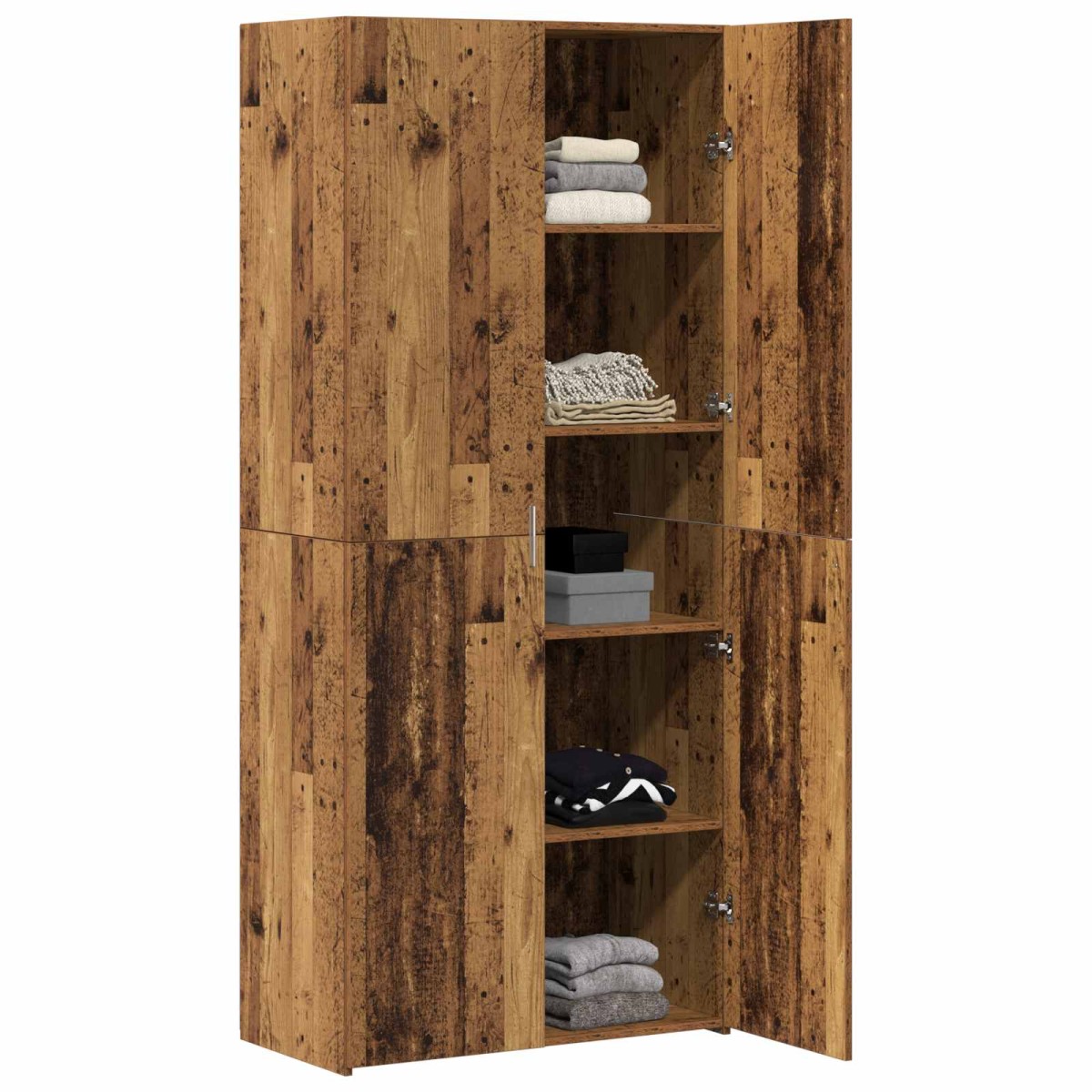 vidaXL Highboard Παλιό ξύλο 80 x 42 x 185 εκ