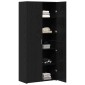 vidaXL Highboard Μαύρη Οξυά 80 x 42 x 185 εκ