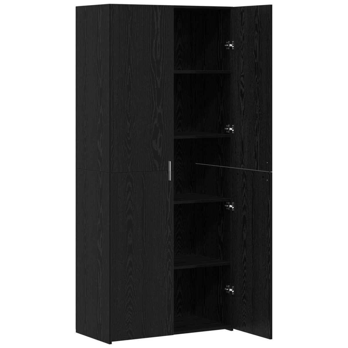 vidaXL Highboard Μαύρη Οξυά 80 x 42 x 185 εκ