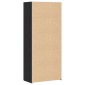 vidaXL Highboard Μαύρη Οξυά 80 x 42 x 185 εκ
