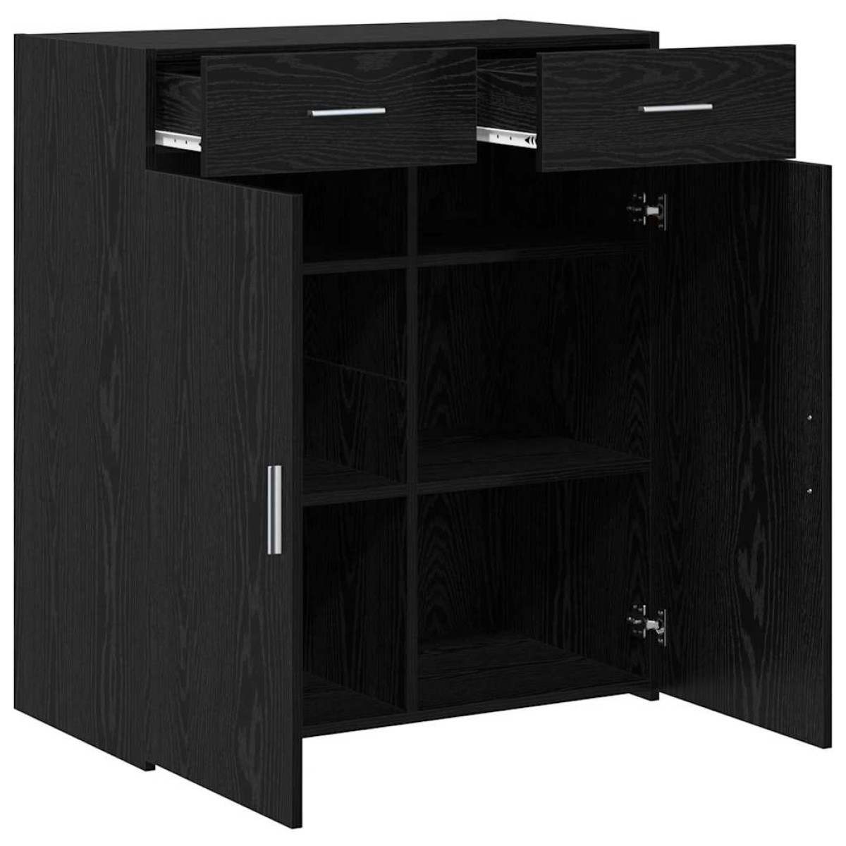 vidaXL Ντουλάπι αποθήκευσης Μαύρη Οξυά 80 x 42.5 x 93 εκ.