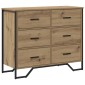 vidaXL Κουτί με συρτάρια 6-Συρτάρι Artisan Oak 91 x 35,5 x 74,5 εκ.