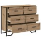 vidaXL Κουτί με συρτάρια 6-Συρτάρι Artisan Oak 91 x 35,5 x 74,5 εκ.