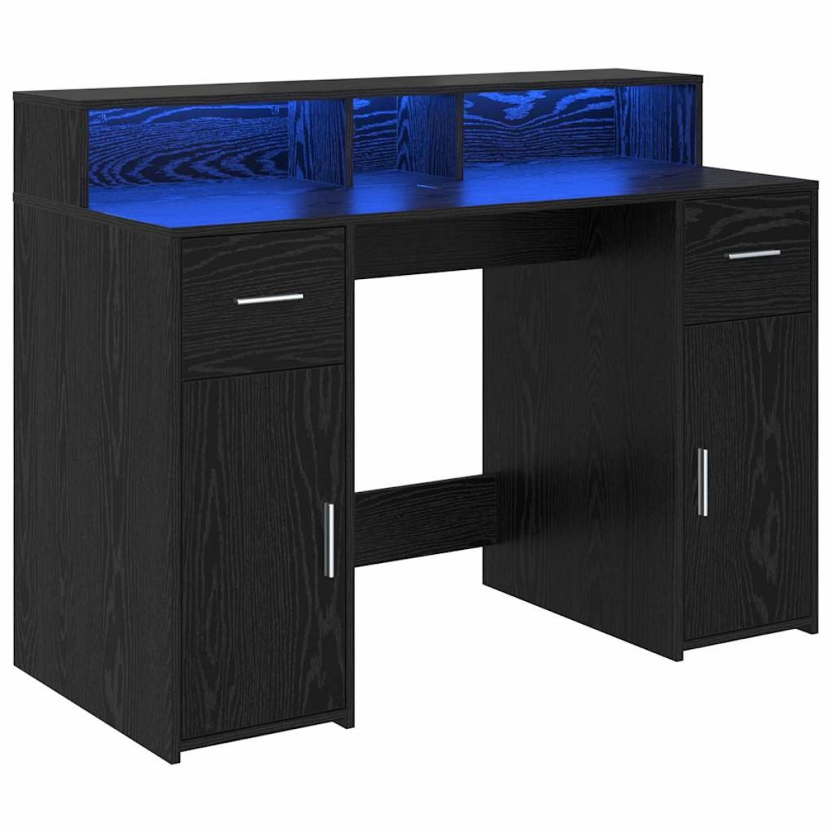 vidaXL Γραφείο Μαύρη δρυς 120 x 55 x 91 εκ. Επεξεργασμένο ξύλο