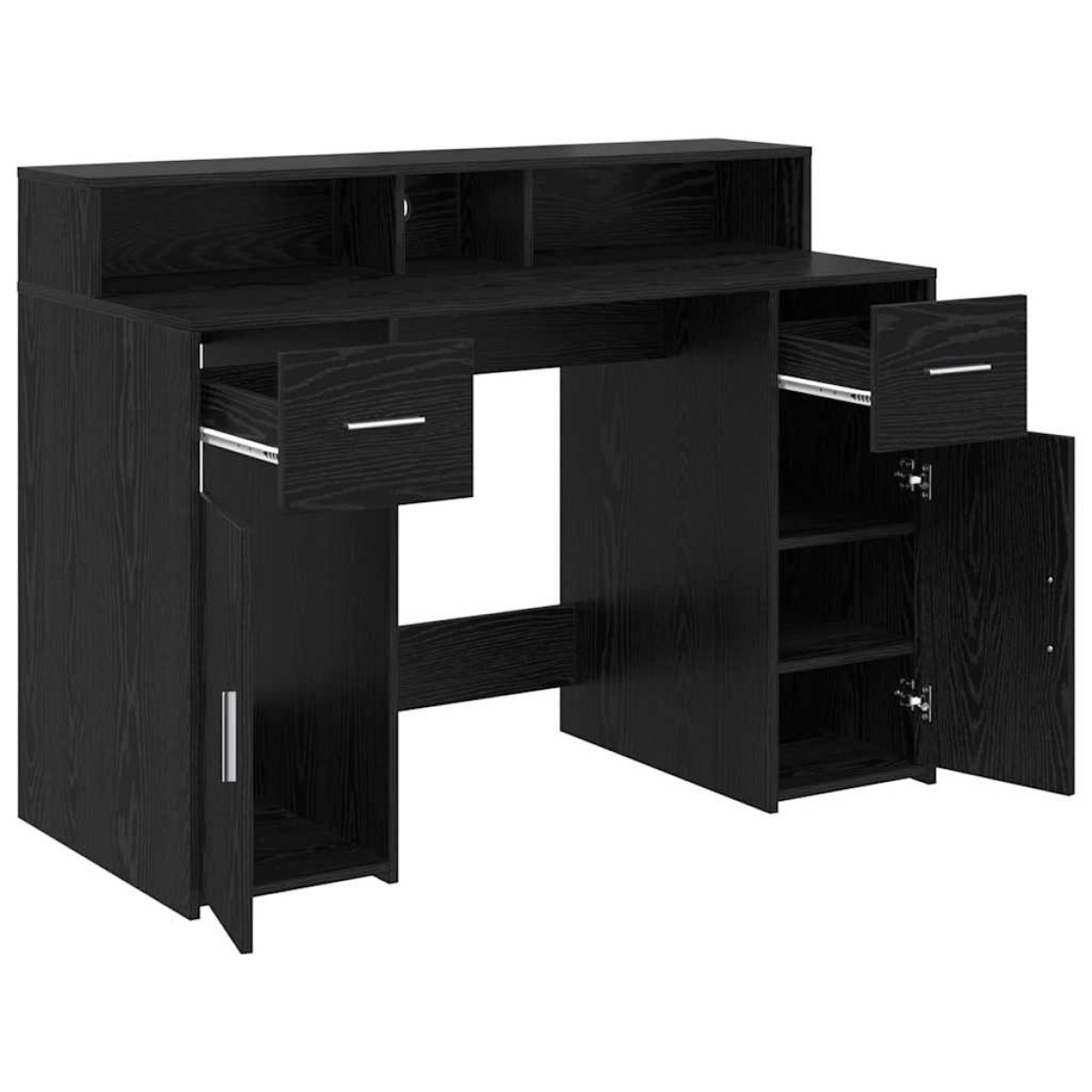 vidaXL Γραφείο Μαύρη δρυς 120 x 55 x 91 εκ. Επεξεργασμένο ξύλο