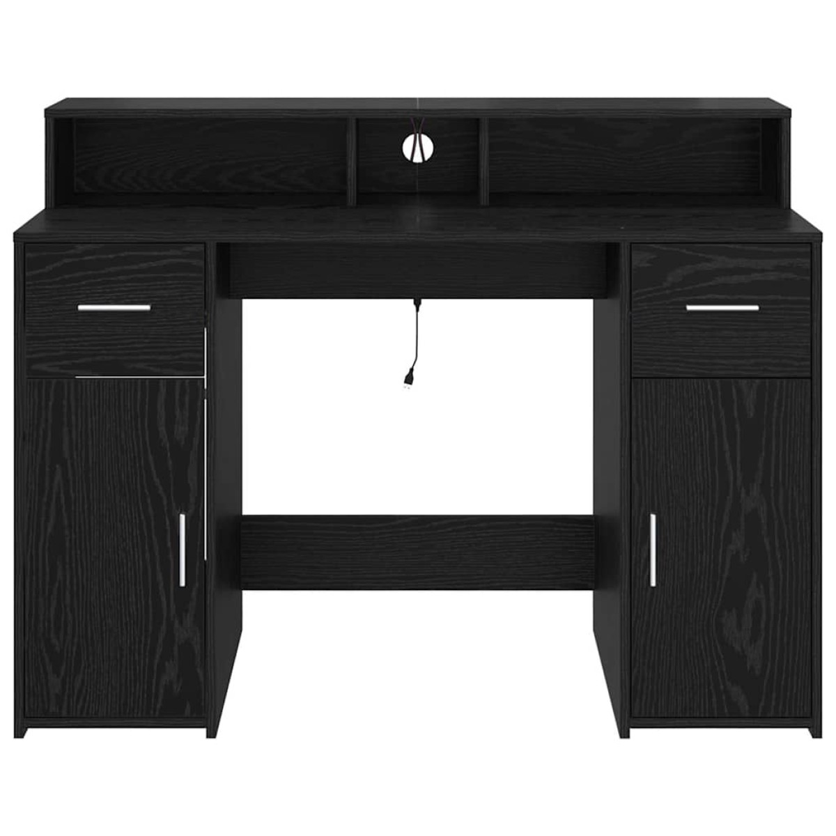 vidaXL Γραφείο Μαύρη δρυς 120 x 55 x 91 εκ. Επεξεργασμένο ξύλο